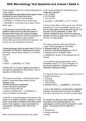 BOC Microbiology Test Questions and Answers Rated A