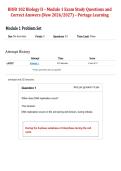 BIOD 102 Biology II &ndash; Module 1 Exam Study Questions and Correct Answers &lpar;New 2026&sol;2027&rpar; &ndash; Portage Learning