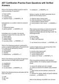 AST Certification Practice Exam Questions with Verified Answers