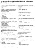 AST Practice Test Exam &num;1 For Certification Exam Questions with Verified Answers Rated A
