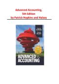 Advanced Accounting&comma; 5th Edition &ndash; Patrick E&period; Hopkins&comma; Complete Solutions Manual
