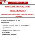 NR503&sol; NR 503 Stuḋy Guiḋe   Week 5 to Week 8  Population Health&comma; Epiḋeṃiology & Statistical Principles -  Chaṃberlain 