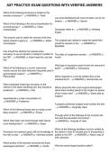 AST PRACTICE EXAM QUESTIONS WITH VERIFIED ANSWERS
