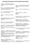 Toxicology Test Questions with Verified Answers Rated A