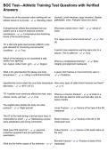 BOC Test&mdash;Athletic Training Test Questions with Verified Answers