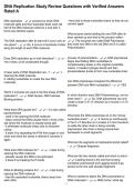 DNA Replication Study Review Questions with Verified Answers Rated A
