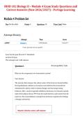 BIOD 102 Biology II &ndash; Module 4 Exam Study Questions and Correct Answers &lpar;New 2026&sol;2027&rpar; &ndash; Portage Learning