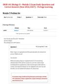 Package deal for BIOD 102 Biology II &ndash; Module 1 to 5 Exam Study Questions and Correct Answers &lpar;New 2026&sol;2027&rpar; &ndash; Portage Learning
