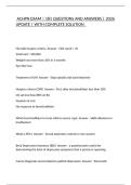  ACHPN EXAM &vert; 181 QUESTIONS AND ANSWERS &vert; 2026 UPDATE &vert; WITH COMPLETE SOLUTION  