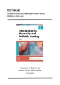 Instructor Test Bank for Introduction to Maternity and Pediatric Nursing&comma; 9th Edition by Gloria Leifer &vert; Complete Chapters &vert; 2026&sol;2027 Academic Resource