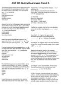 AST 105 Quiz with Answers Rated A