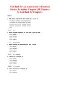 Test Bank&colon; An Introduction to Electrical Science &lpar;1st Edition&rpar; &ndash; Adrian Waygood
