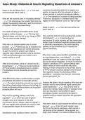 Case Study&colon; Diabetes & Insulin Signaling Questions & Answers