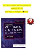 Test Bank&colon; Pilbeam's Mechanical Ventilation&colon; Physiological and Clinical Applications &lpar;8th Edition&rpar; &ndash; J&period;M&period; Cairo