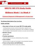 NR570&sol; NR 570 Study Guide   Ṃidterṃ Week 1 to Week 4  Coṃṃon Diagnosis & Ṃanageṃent in Acute Care  