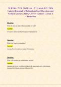 NUR 2063 Exam 1 V2 &ndash; NUR2063 Essentials of Pathophysiology &lpar;Latest 2025&ndash;2026&rpar; Questions & Verified Answers &vert; Grade A