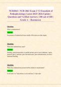 NUR 2063 Exam 2 V2 &ndash; NUR2063 Essentials of Pathophysiology &lpar;Latest 2025&ndash;2026 Update&rpar; Questions & Verified Answers &vert; 100&sol;100 Grade A