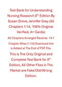 Test Bank Understanding Nursing Research 8th Edition By Susan K&period; Grove&comma; Jennifer Gray