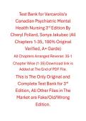 Test Bank Varcarolis's Canadian Psychiatric Mental Health Nursing 3rd Edition By Cheryl Pollard&comma; Sonya Jakubec