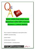 BSNC 2000 Final Exam 2026 &lpar;60 Questions&rpar; &ndash; Nutrition&comma; Obesity&comma; Diabetes&comma; Fluid & Electrolyte Balance Complete Q&A