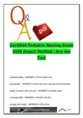 Certified Pediatric Nursing Exam 2026 &lpar;350 Questions&rpar; &ndash; Developmental Milestones&comma; Pediatric Disorders&comma; Cardiac Defects&comma; Endocrine & Emergency Care Complete Q&A