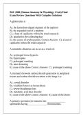BSC 2086 &lpar;Human Anatomy & Physiology 2 Lab&rpar; Final Exam Review Questions With Complete Solutions