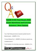 HADM 6100 EXAM COMPLETE PACKAGE DEAL