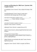 Anatomy and Physiology &lpar;bsc 2086&rpar; Exam 1 Questions With Complete Solutions