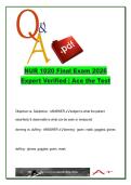 NUR 1020 Final Exam 2026 &lpar;Fundamentals of Nursing&rpar; &ndash; Pharmacology&comma; Electrolytes&comma; ABGs & Clinical Skills &vert; 250 Questions and Answers