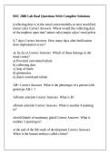 BSC 2086 Lab final Questions With Complete Solutions