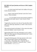 BSC2086 Lab Exam Questions and Answers With Complete Solutions