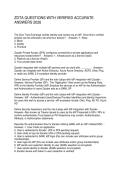 ZDTA QUESTIONS WITH VERIFIED ACCURATE ANSWERS 2026