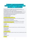 FLORIDA CASE MANAGEMENT CERTIFICATION REVIEW EXAM 2026 GRADED A&plus; &lpar;ANSWERED&rpar; 