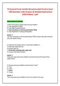 TX General Pump Installer Recommended Practice Exam &ndash; 200 Questions with Answers & Detailed Explanations  &lpar;2026 Edition&rpar; &vert; pdf