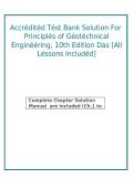 Test Bank Principles of Geotechnical Engineering 10th Edition Das Complete Chapters Solutions