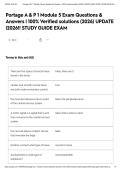 Portage A & P 1 Module 5 Exam Questions & Answers &vert; 100&percnt; Verified solutions &lpar;2026&rpar; UPDATE &vert;2026&excl;&excl; STUDY GUIDE EXAM
