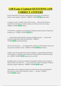 LSB Exam 4 Updated QUESTIONS AND  CORRECT ANSWERS