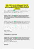 LTC-CIP Study Set 3 Exam UPDATED  ACTUAL QUESTIONS AND CORRECT  ANSWERS