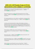 APIC LTC-CIP Practice Exam ACTUAL  QUESTIONS AND CORRECT ANSWERS