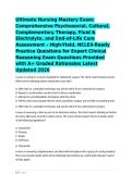 Ultimate Nursing Mastery Exam&colon; Comprehensive Psychosocial&comma; Cultural&comma; Complementary Therapy&comma; Fluid & Electrolyte&comma; and End-of-Life Care Assessment &ndash; High-Yield&comma; NCLEX-Ready Practice Questions for Expert Clinical Reasoning Exam Questions Provided with A&plus; Gra