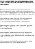 ATI COMPREHENSIVE EXIT EXAM WITH NGN 180 Exam &vert;&vert; 2026 &lpar;Actual Exam&rpar; Questions with verified Answers &lpar;Latest Update 2026&rpar; UPDATE&excl;&excl;