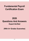Fundamental Payroll Certification &lpar;FPC&rpar; 2026 Study Guide &vert; Complete Exam Prep PDF