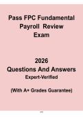Pass FPC Exam 2026 &vert; Fundamental Payroll Certification Complete Review PDF