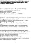 NRSG 2220 Health Assessment Exam 1 EXAM Questions with 100&percnt; Correct Answers &vert; Verified &vert; Updated &lpar;Actual Exam&rpar; 20252026 LATEST VERSION&excl;&excl;