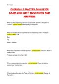 FLORIDA LP MASTER QUALIFIER  EXAM 2026 WITH QUESTIONS AND  ANSWERS 