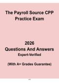 The Payroll Source CPP Practice Exam &vert; Certified Payroll Professional Mock Test PDF