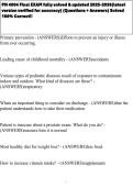 PN 4004 Final EXAM fully solved & updated 2025-2026&lpar;latest version verified for accuracy&rpar; &lpar;Questions &plus; Answers&rpar; Solved 100&percnt; Correct&excl;&excl;