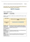WGU D389 TASK 1&colon; QUOTA ANALYSIS FOR ACADEMIC RESEARCH IN PSYCHOLOGY &vert; 2026 UPDATE &vert; 100&percnt; CORRECT