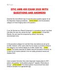 EPIC AMB 400 EXAM 2026 WITH  QUESTIONS AND ANSWERS