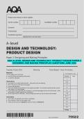 AQA A-Level Product Design Paper 1&colon; 2025 Technical Principles Questions